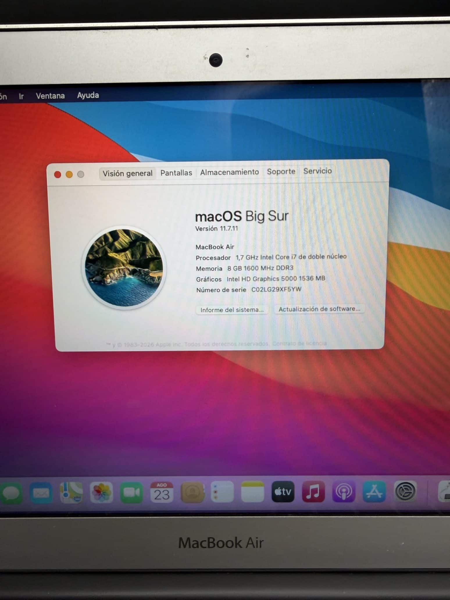 MACBOOK AIR 11” i7 256gb (A1465) - Imagen 10