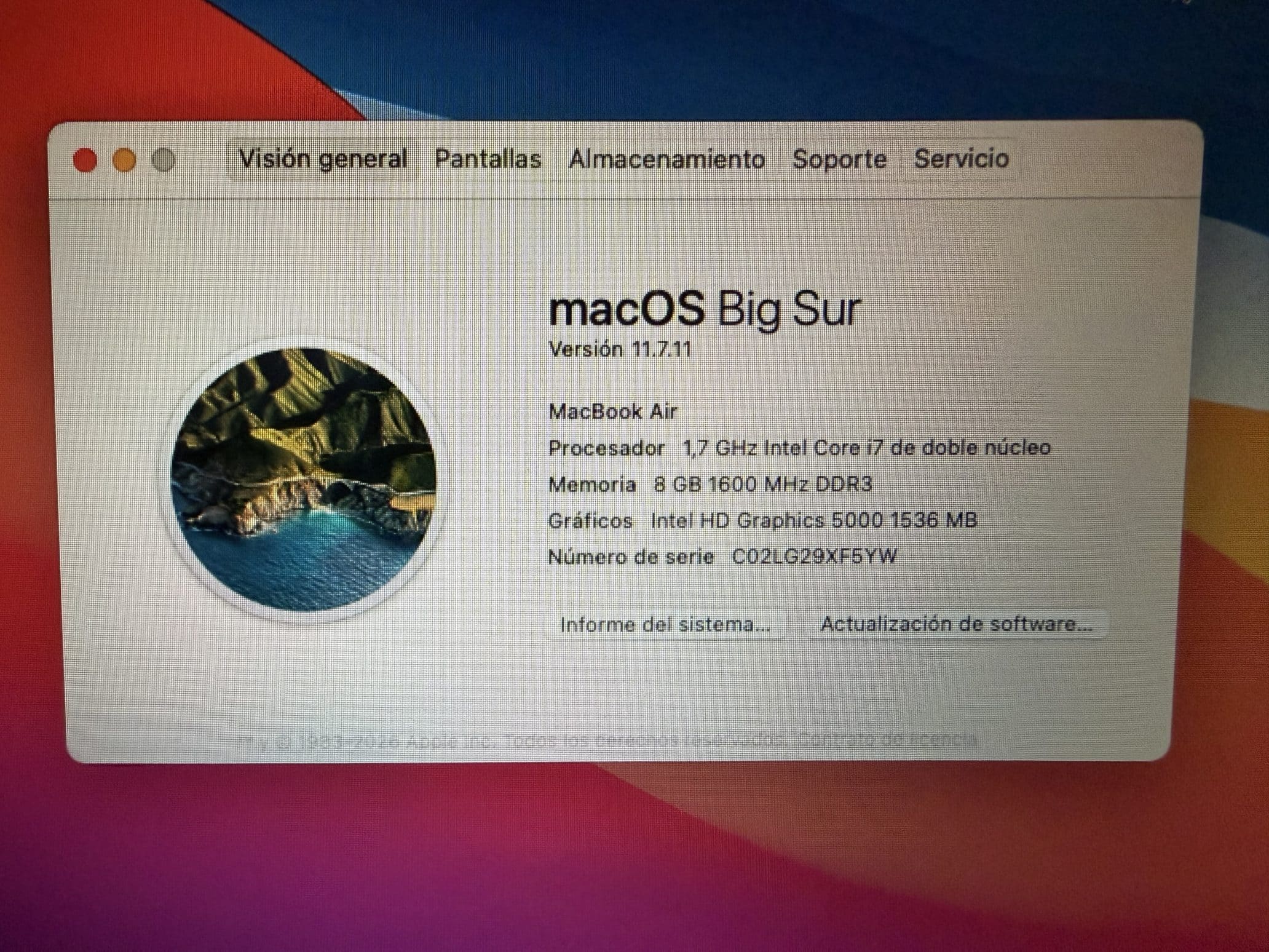 MACBOOK AIR 11” i7 256gb (A1465) - Imagen 5